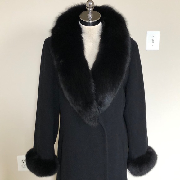 Vintage Maxi Fox Fur Lapel Full Length Coat - Picture 7 of 13